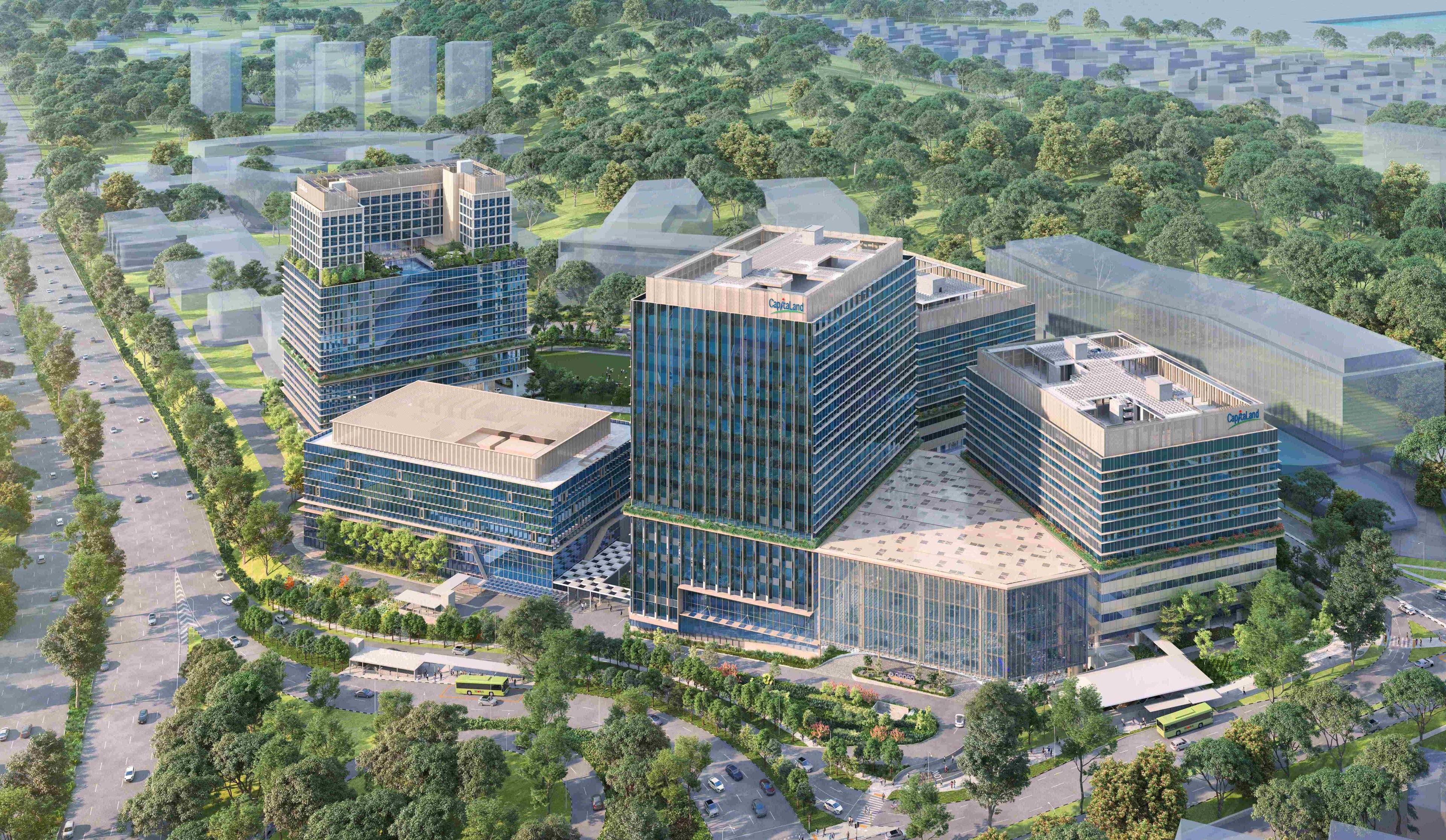 Aerial view of Geneo in Singapore Science Park